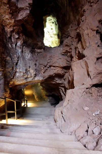 Sterkfontein Caves — natural shaft of light in the chamber