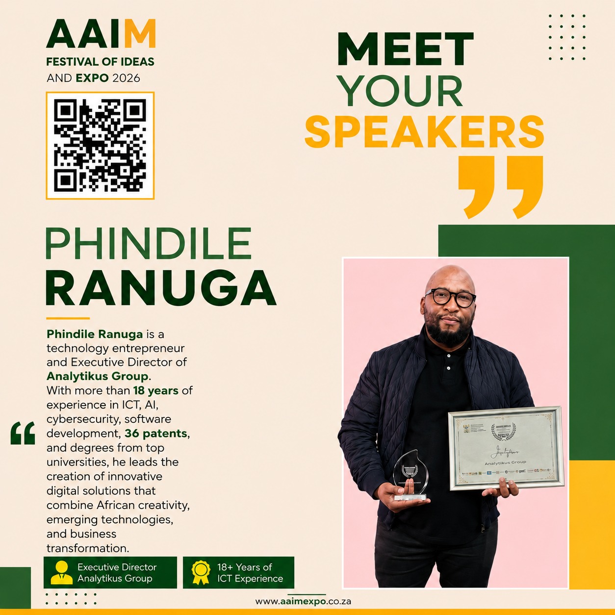 Phindile Ranuga — Executive Director, Analytikus Group · 18+ Years ICT
